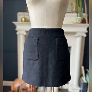 Sezane wool skirt size 38 , black mini skirt